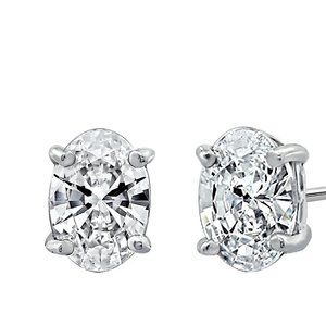 Platinum Plated Sterling Silver Fancy Shape Stud Earrings w Infinite Zirconia El